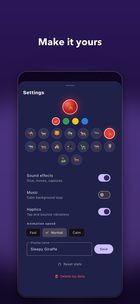 Laadhuu personalization settings
