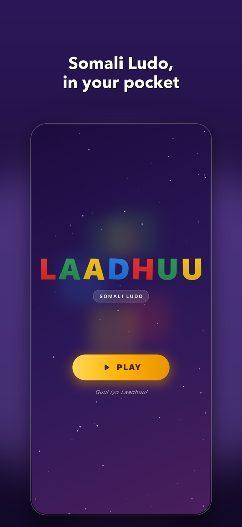 Laadhuu welcome screen